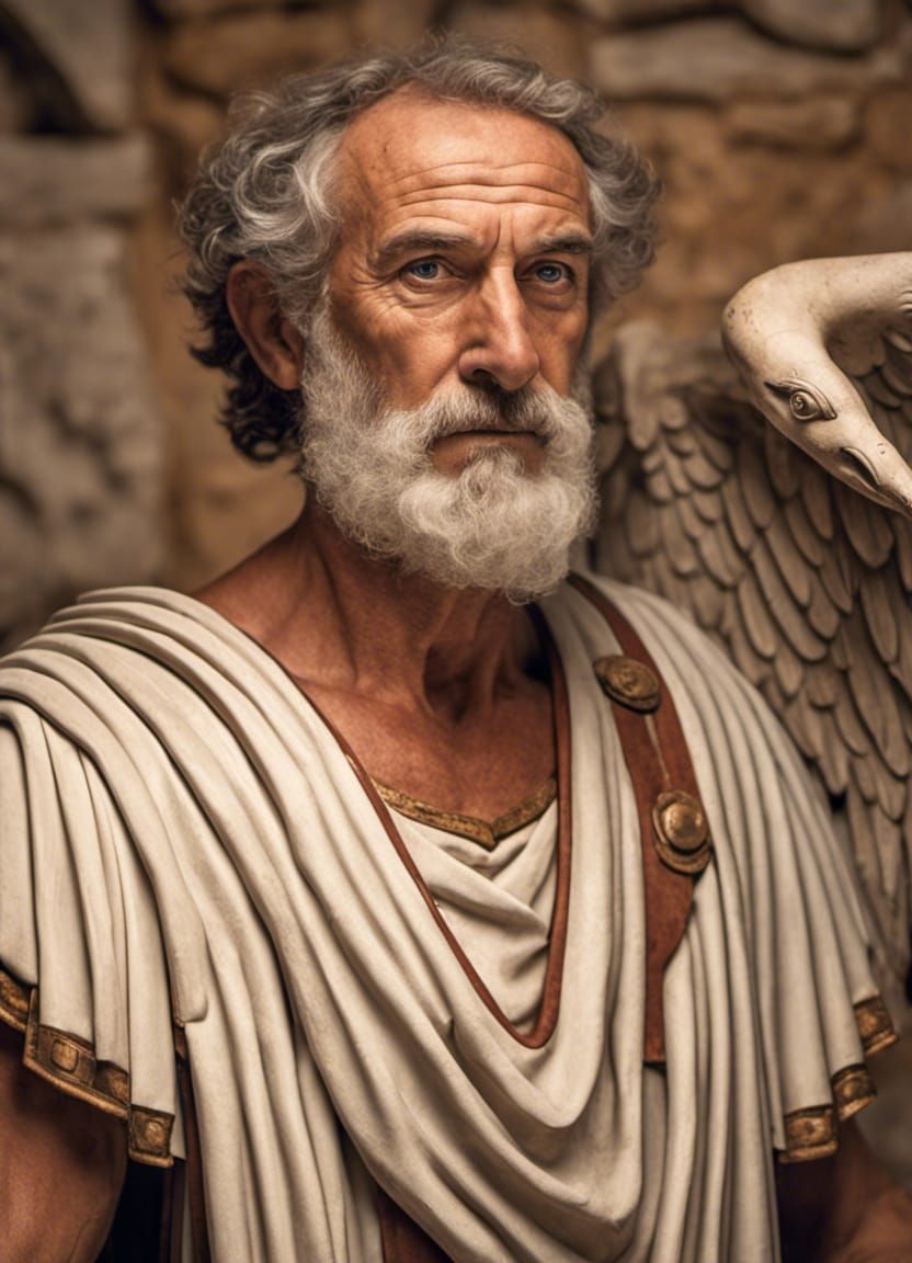 Daedalus, Inventor of Ancient Greece, in Dramatic Portrait