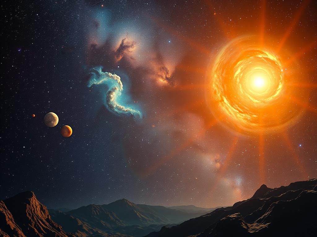 Psychedelic Nebulas Over Alien Planet Skies