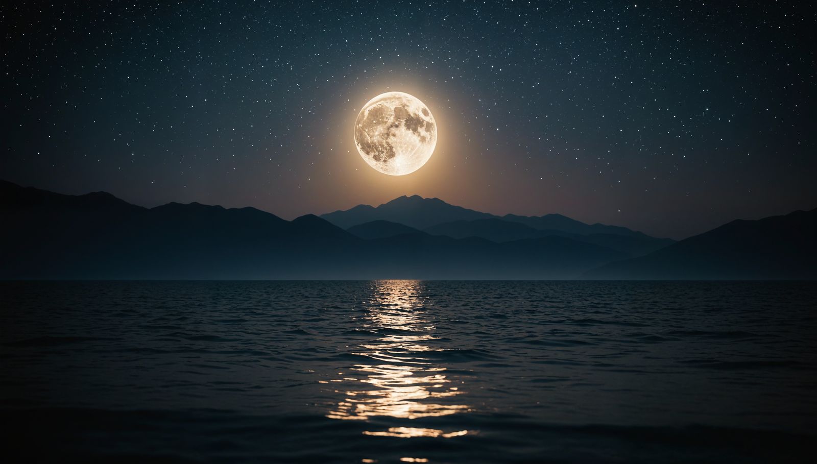 Stars Reflect on Calm Night Sea in 8K