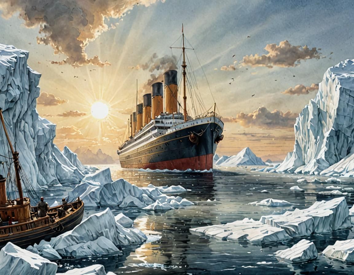 Titanic Sails On: Watercolor Fantasy Art