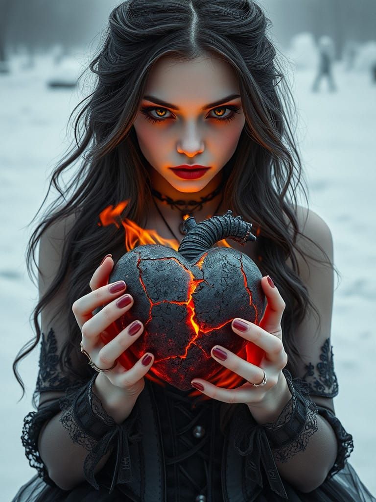 Enchanted Gothic Witch in Cosmic Victorian Splendor