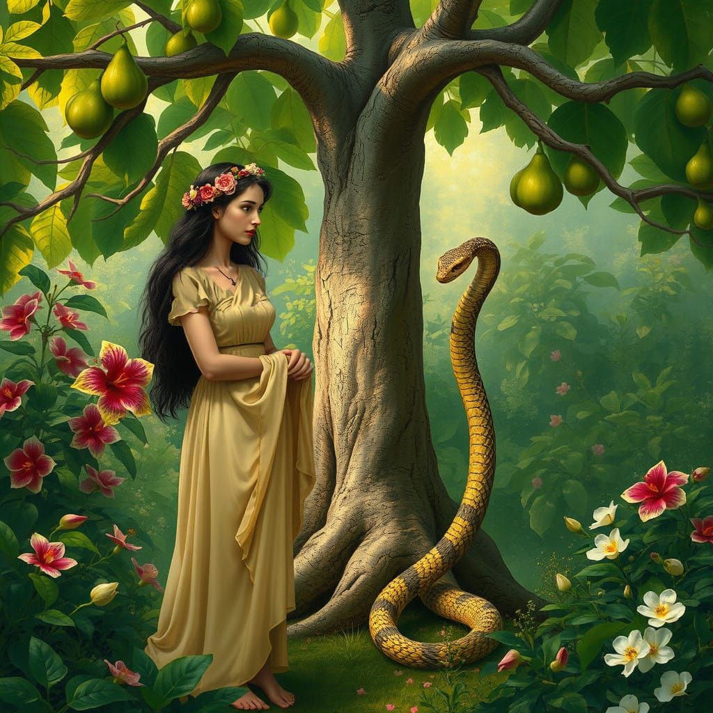 Modest Cava Stands in Serene Garden of Eden