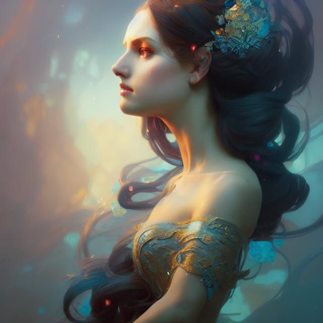 Beautiful Princess Portrait in Hyperdetailed Style