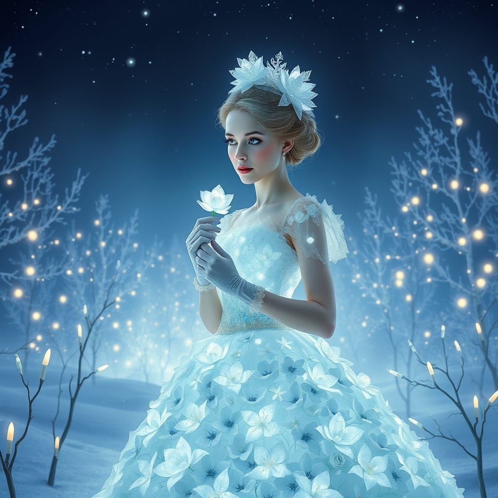 Frozen Cinderella in Whimsical Ball Gown
