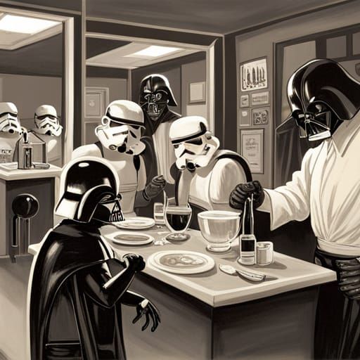 Sinister Star Wars Cantina Scene by Rutkowski