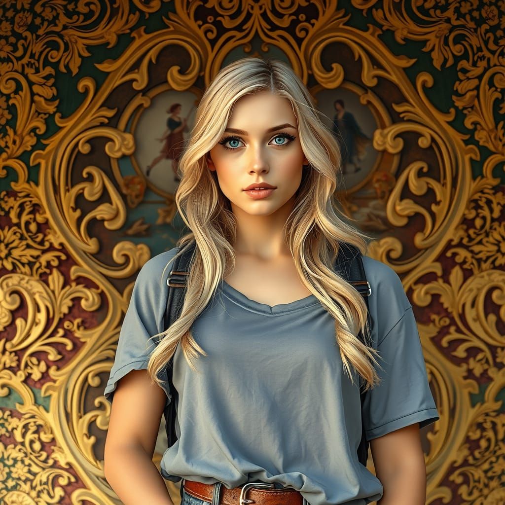 Confident Princess Defies Tradition in Baroque Style