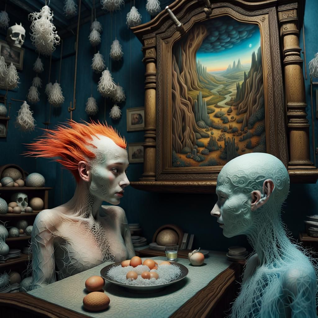 Magical Biological Forms in Surreal Photorealistic Photo