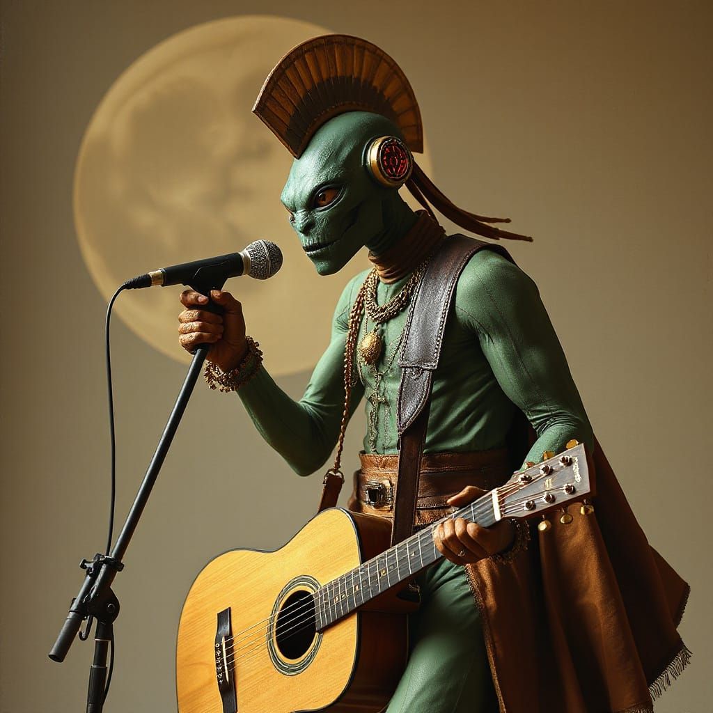 Martian-Venusian Musician Performing