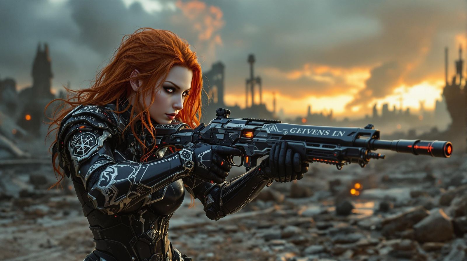 Futuristic Female Sniper 1