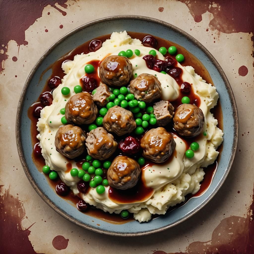 Swedish Meatballs: 3D Digital Art on Nordic Food Market