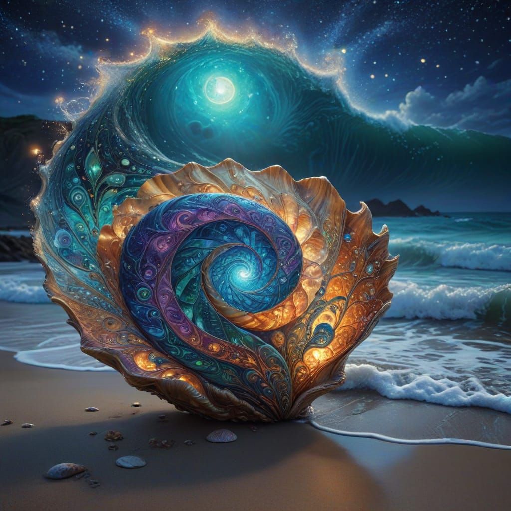 Celtic Dreamshell on a Starry Night