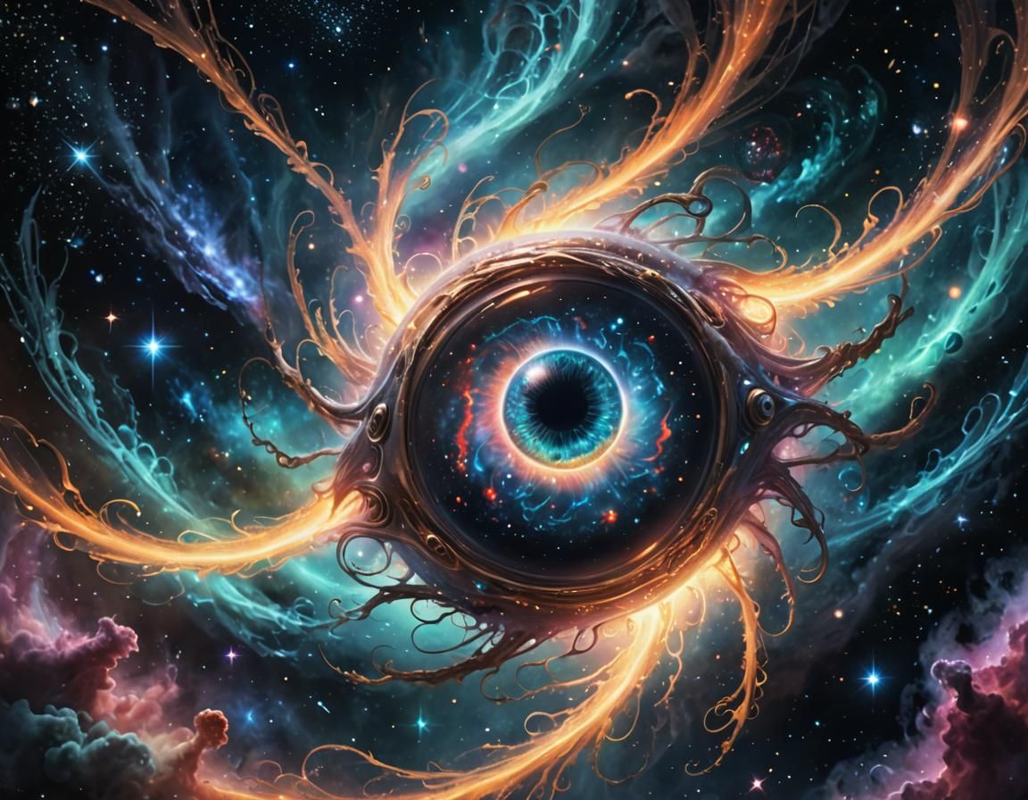 Ethereal Entity Overlooking Infinite Space