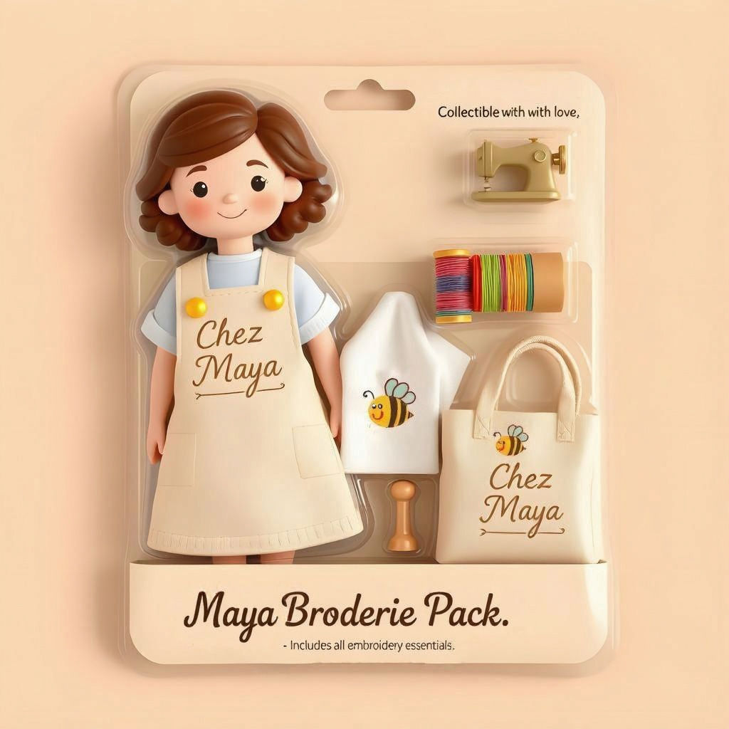 Cozy Embroidery Starter Pack in Soft Pastel Beige