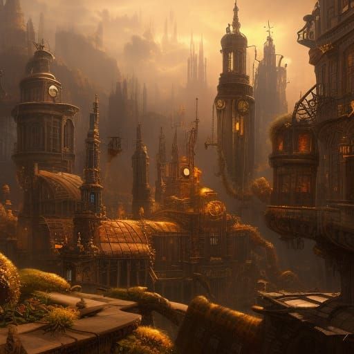 Steampunk city