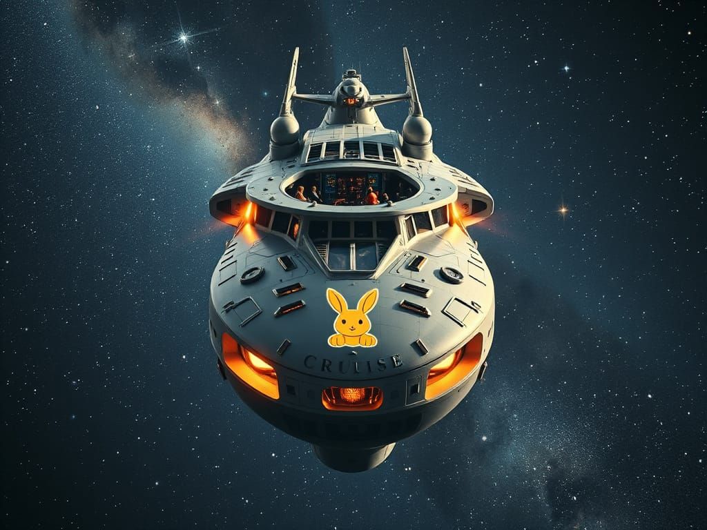 Galactic Cruise Spaceship with Stunning Star Views