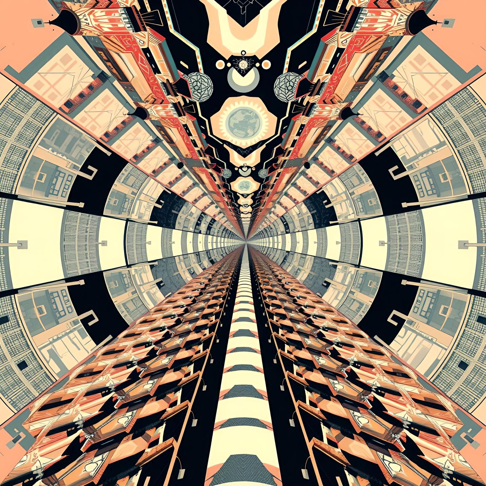 Suprematist Pop Art: Radiant Abstract Design