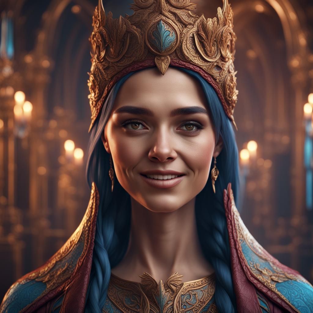 Two-Faced Woman: Happy and Sad Expression