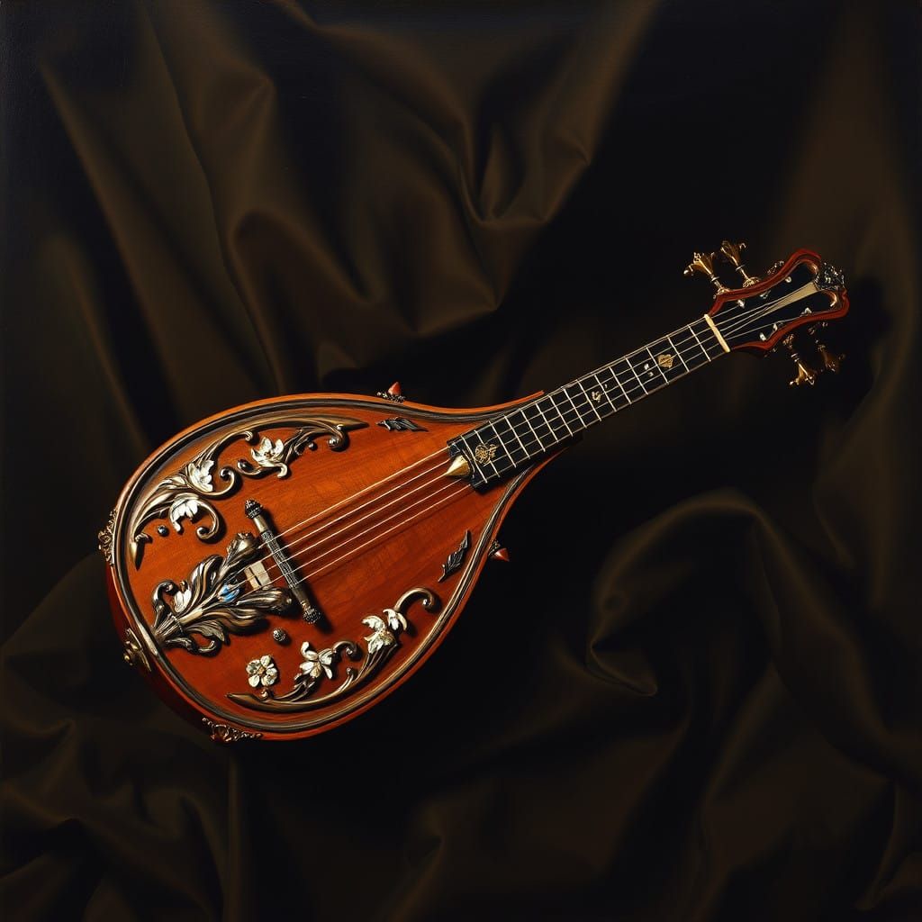 Ornate Lute in Renaissance Style