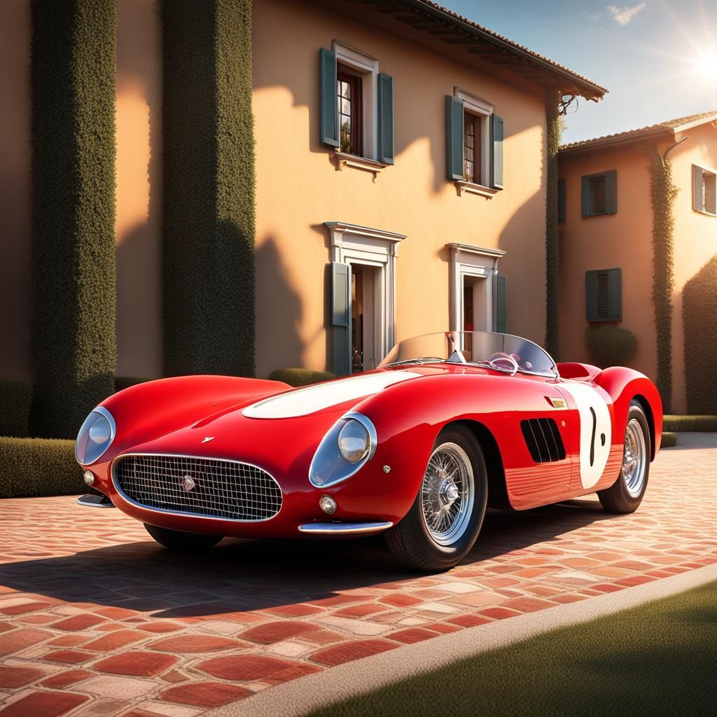 Ferrari 250 Testa Rossa at Italian Villa