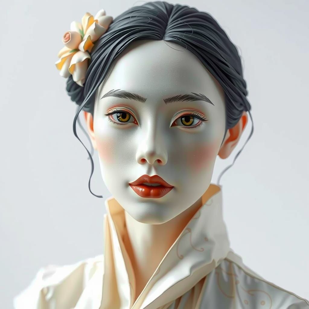 Elegant Woman in Luxurious Ballroom