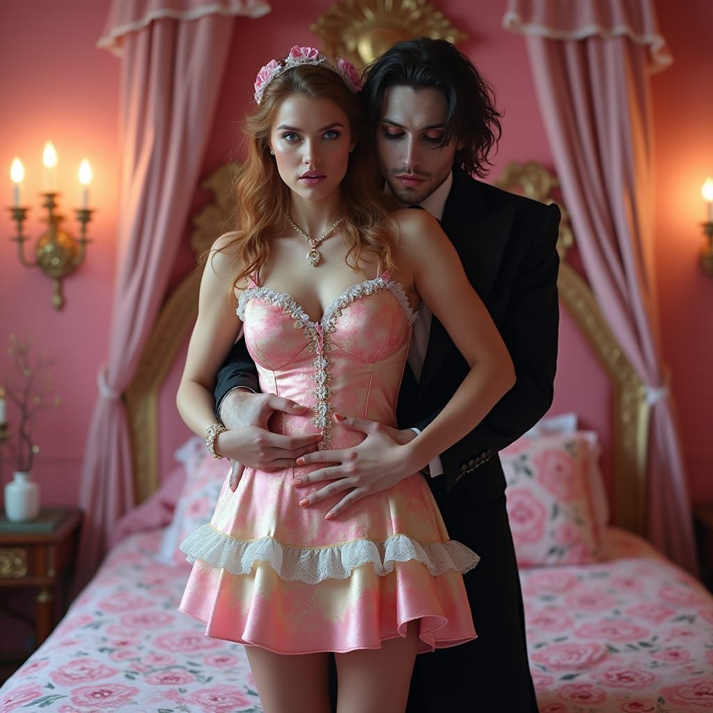 Ethereal Vampire King Captures Maid in a Whimsical, Sci-Fi S...