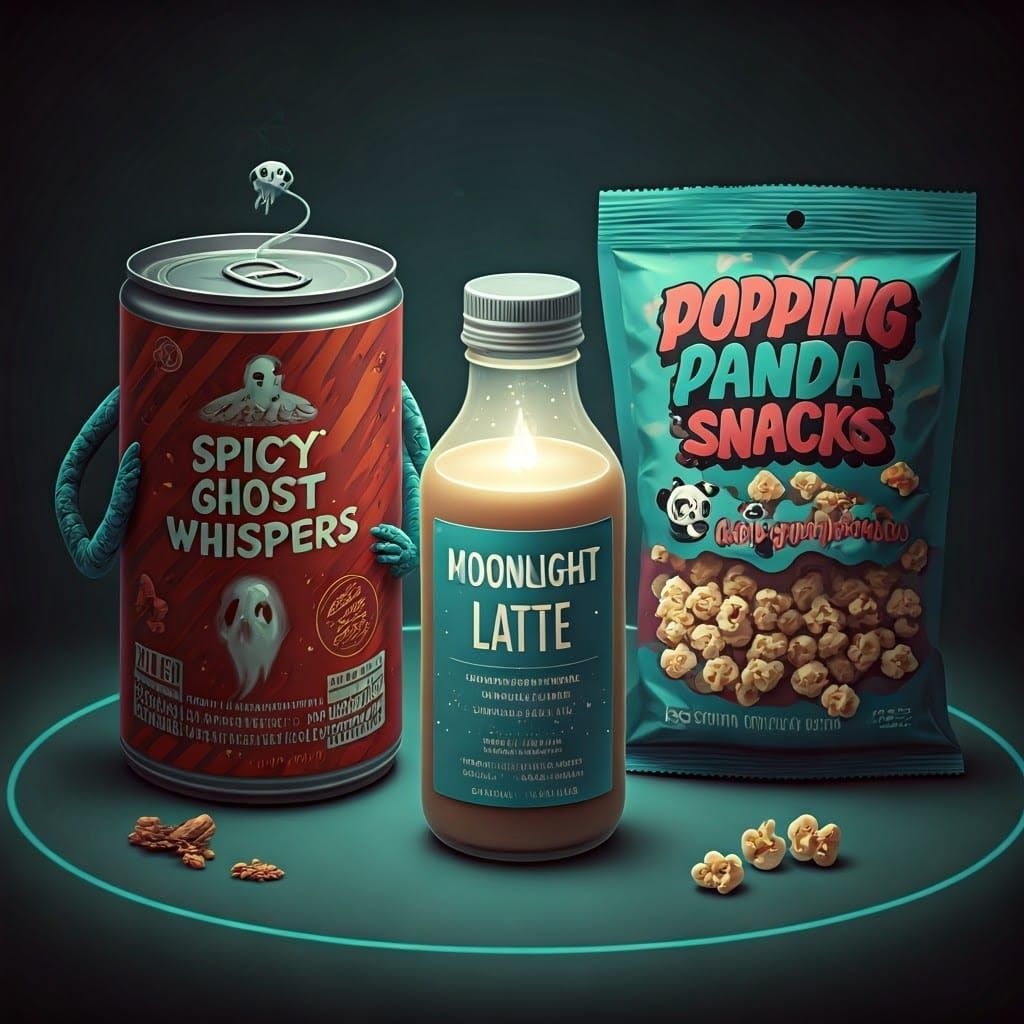 Surreal Food Display in Futuristic Supermarket