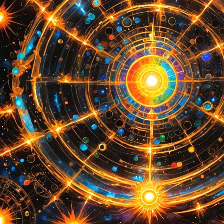 Divine Being Lounging on Cloud, Oil Painting