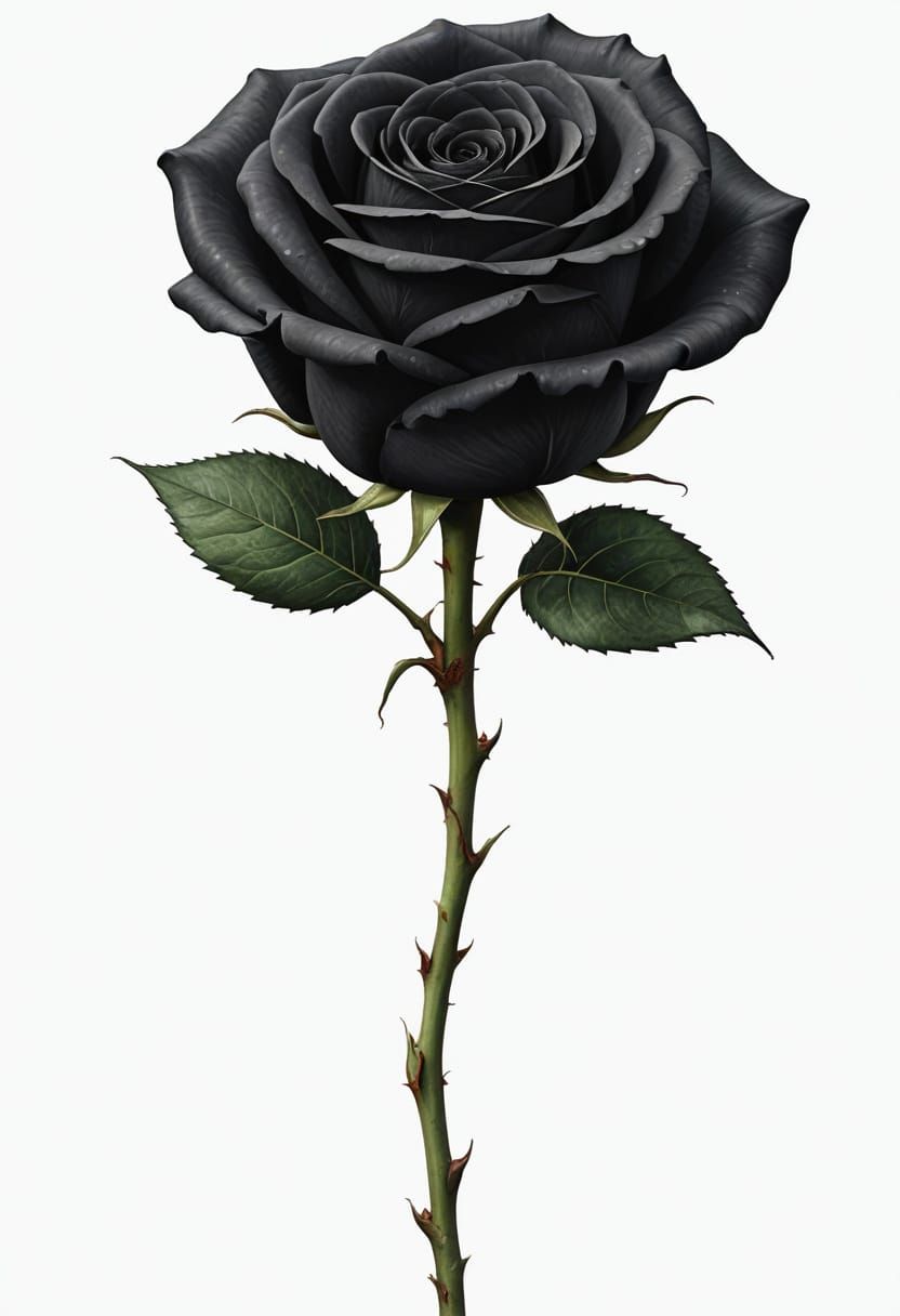 A Dark, Mystical Black Rose Blooms