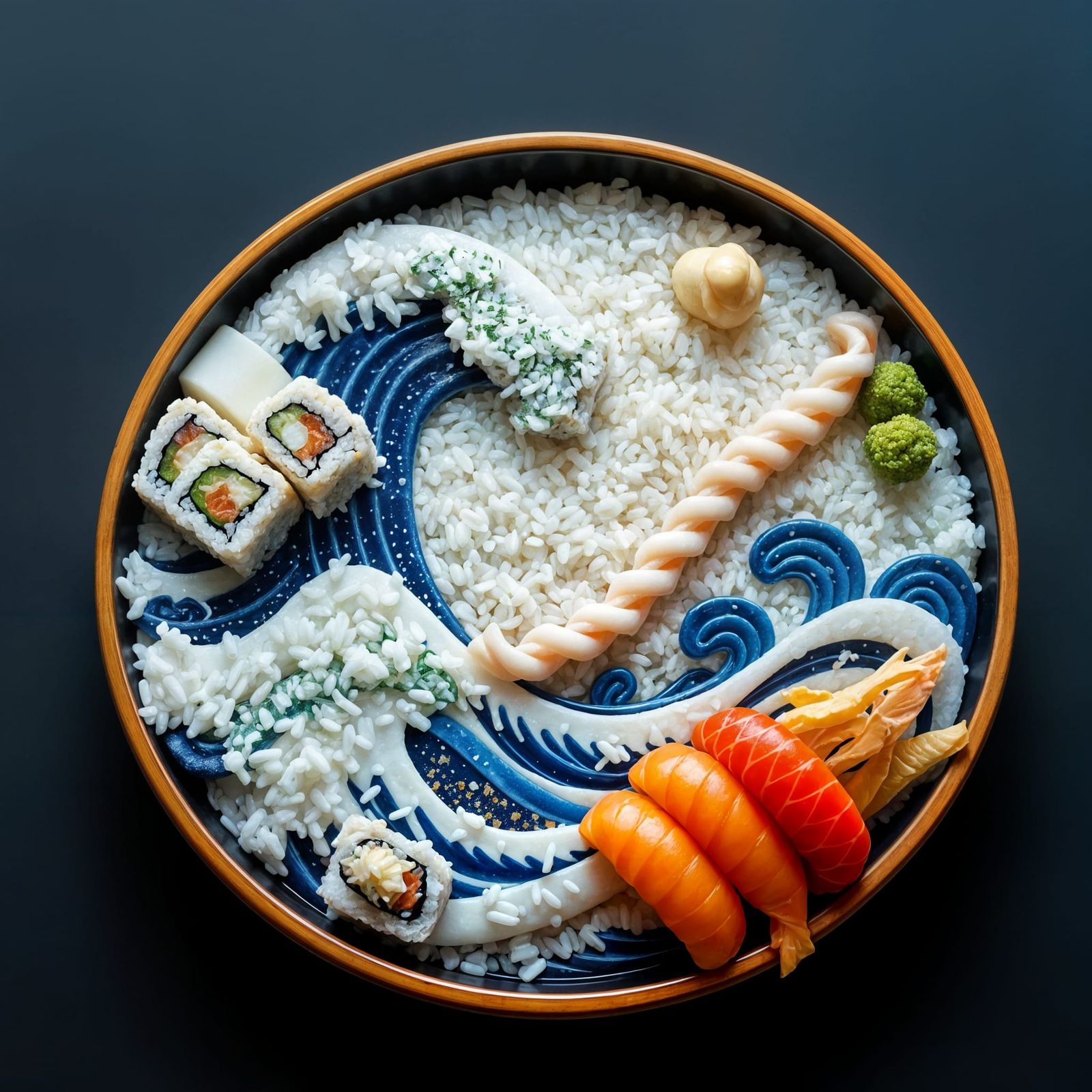 Sushi Wave: A Culinary Homage to Hokusai