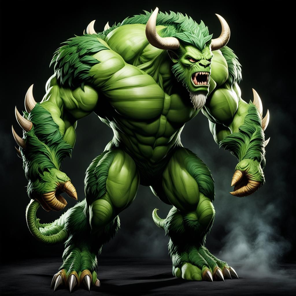 Powerful Green Behemoth with Superhuman Strength