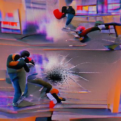 Abstract Depiction of Violence and Conflict