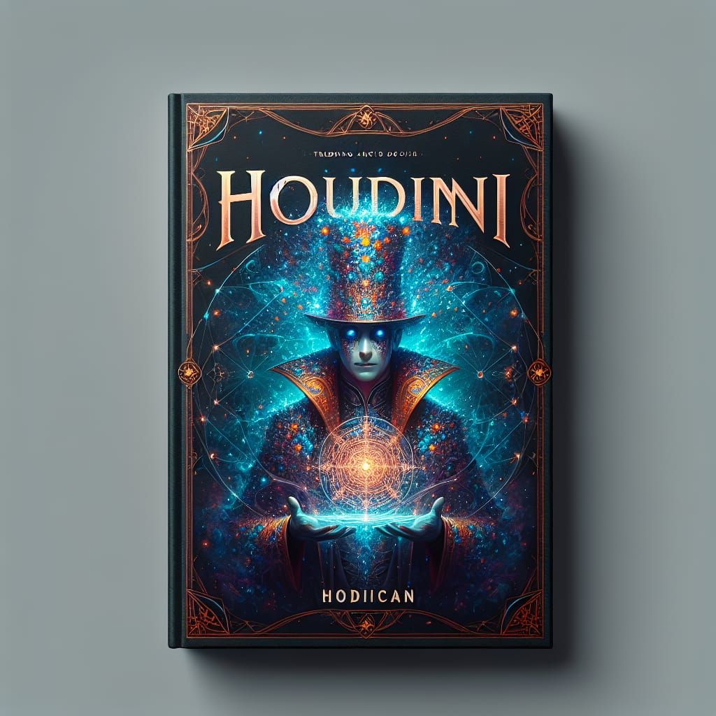 Vibrant Houdini Book Cover in Trending Fantasy Style