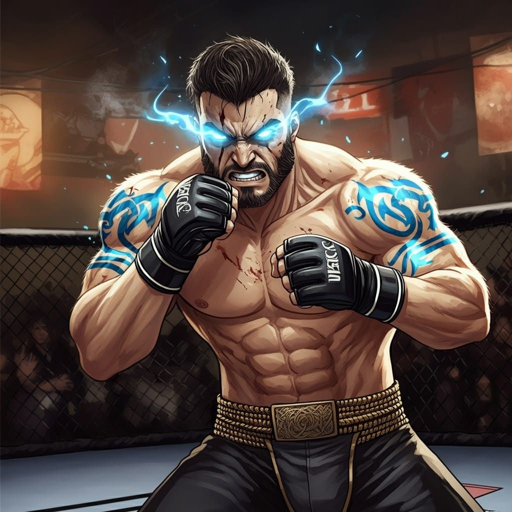 Cú Chulainn, Modern Warrior, in Epic Comic Book Style