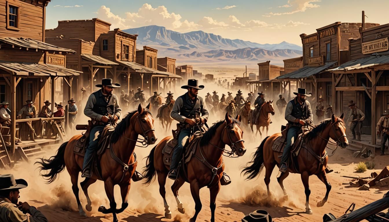 Outlaws and Gunslingers Duel in the Old West
