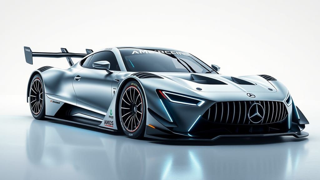 Futuristic Silver AMG Mercedes E Performance CLR Vision GT3 ...