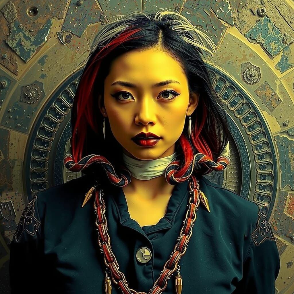 Mysterious Being Emerges in Biomechanical Art Style