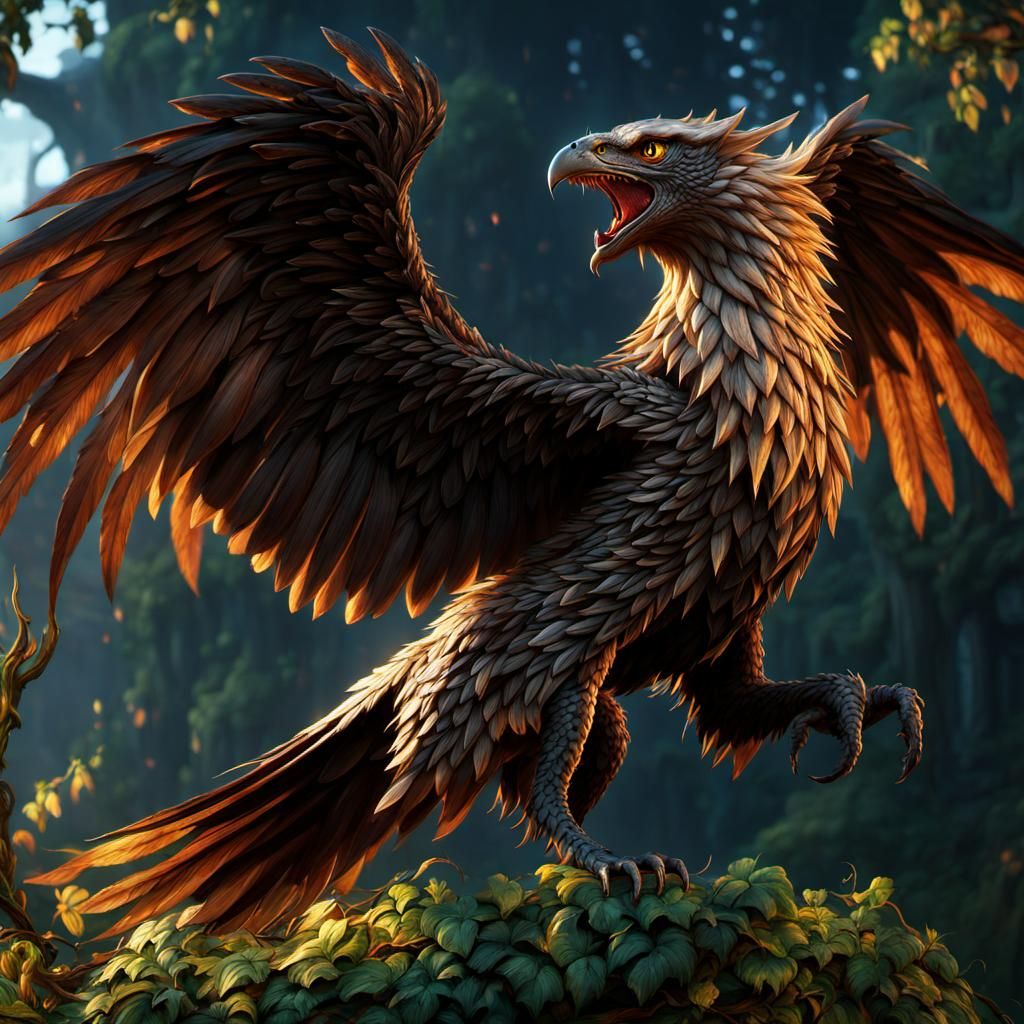 Magical Briar Griffin Captures Victim