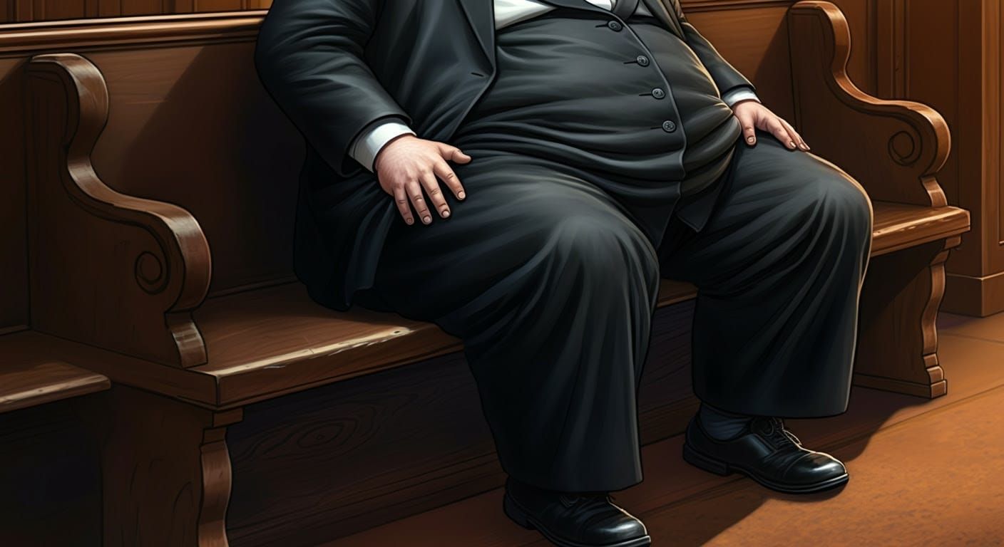 Digital Comic-Style Portrayal of a Burdened Hasidic Man