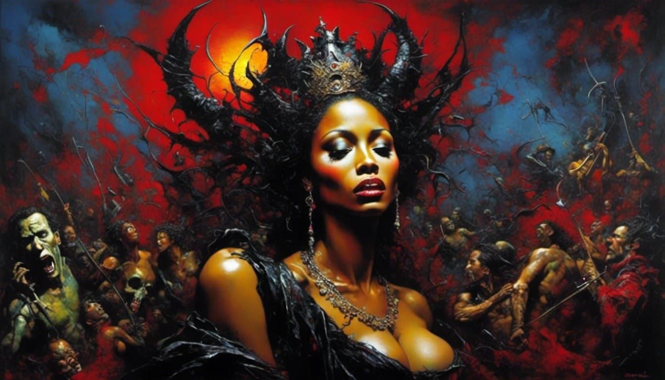 Epic Reggae Scene in Burton-esque Impasto Style