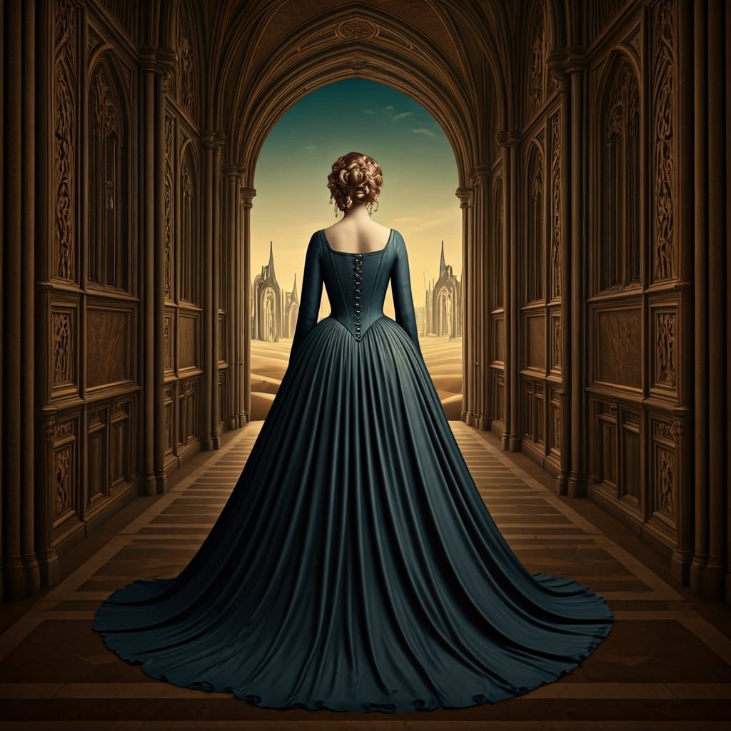 Surreal Gothic Women in Prismatic Light