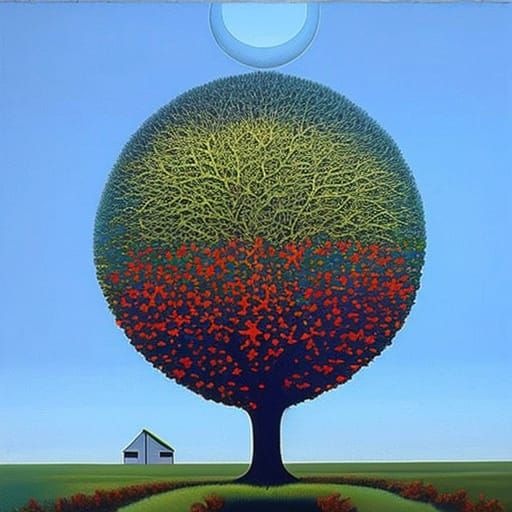 Surreal Painting of Growing into Truth