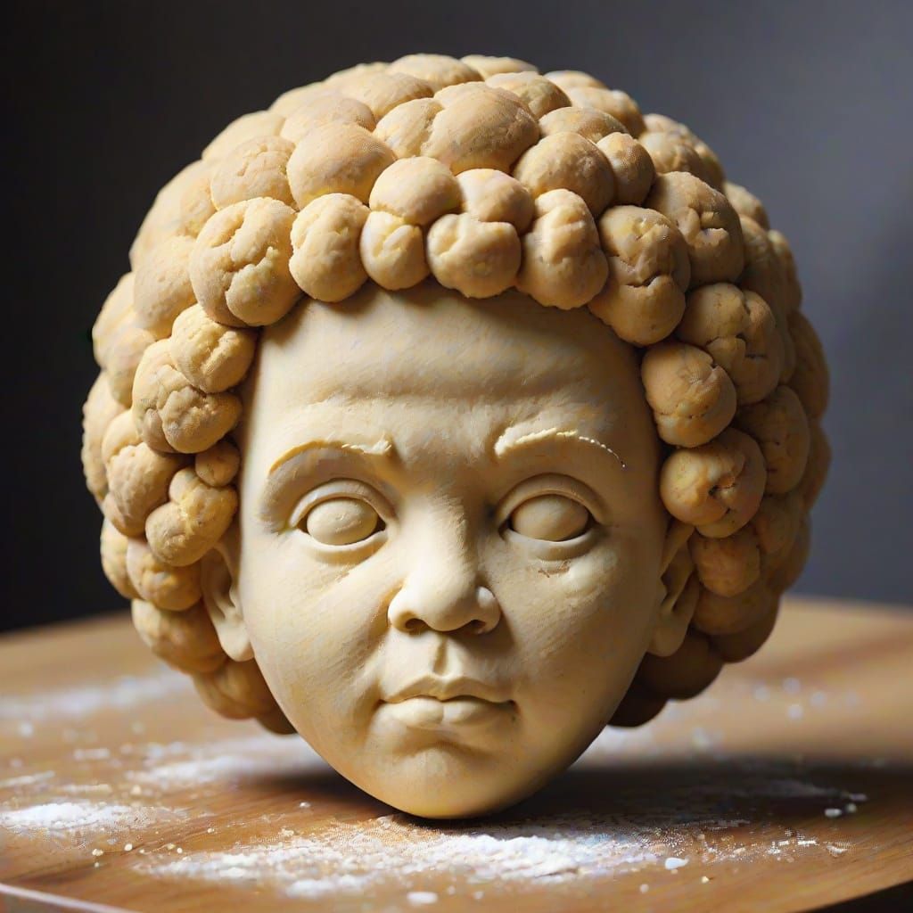 Dough Head with Afro Hairstyle