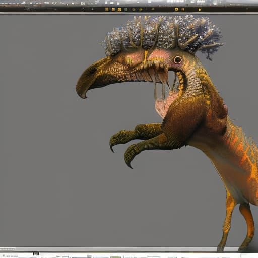 Fantastical Animal in Detailed Matte Painting