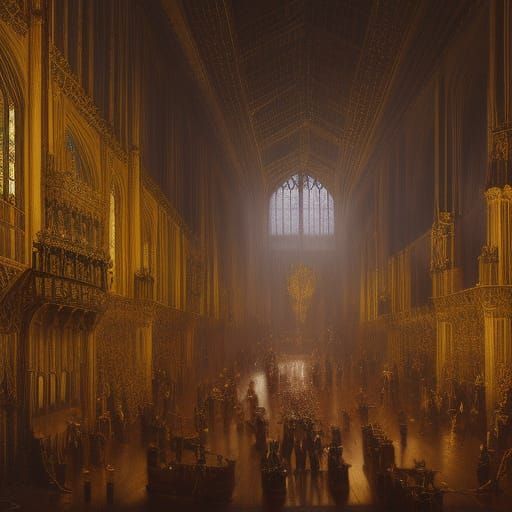Windsor Castle's Crown Jewels: Dark Fantasy Art