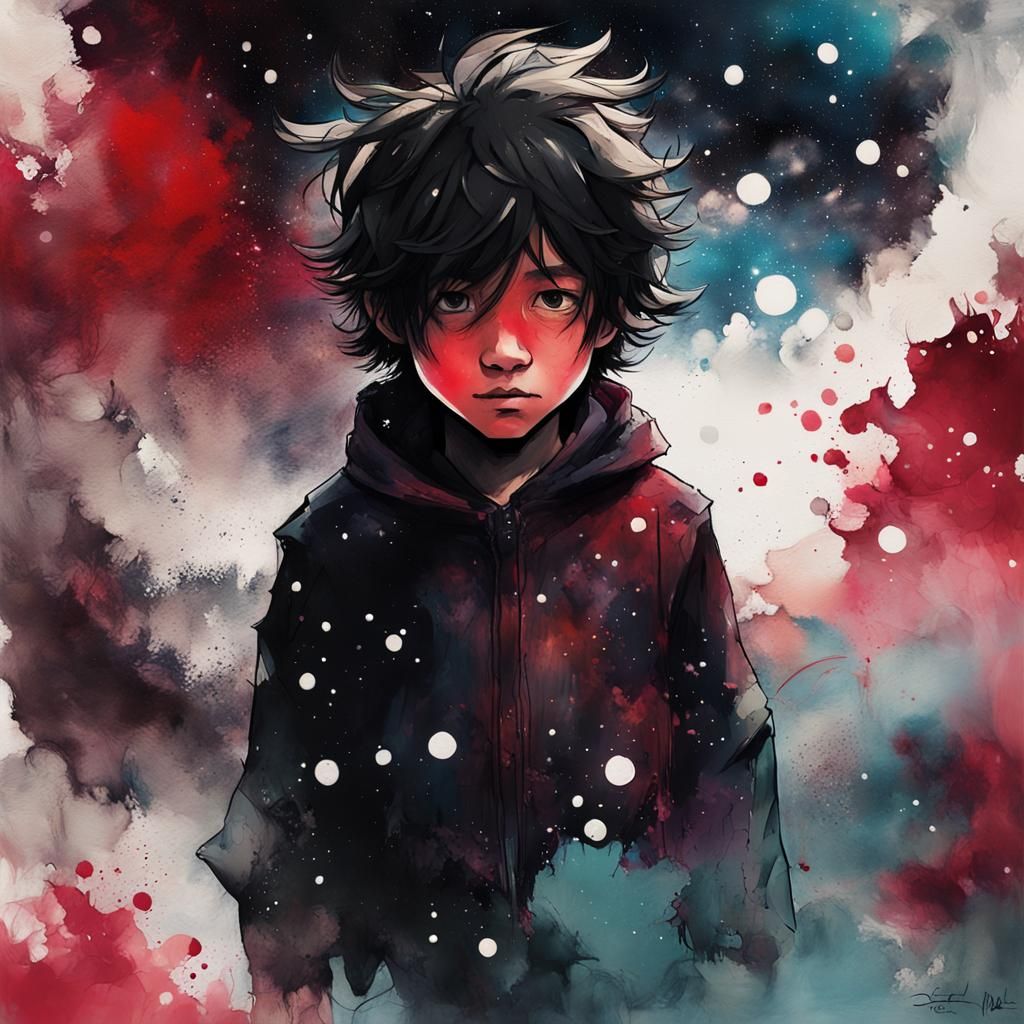 Galaxy Child: Abstract Expressionism Meets Alcohol Ink