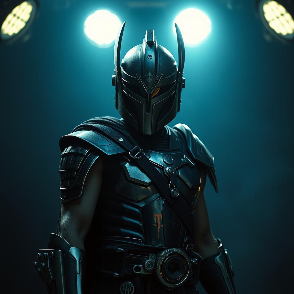 Futuristic Gladiator in Dramatic Cinematic Lighting