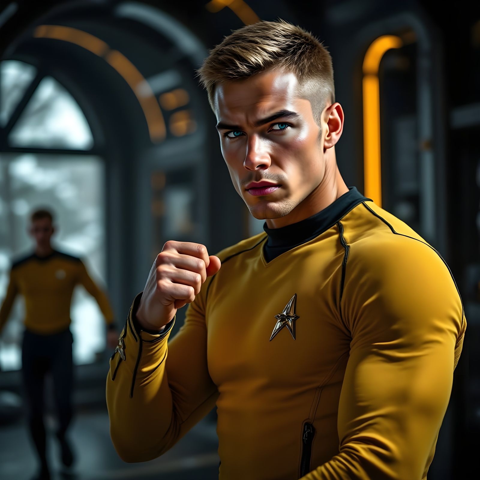Captain Kirk in Heroic Gold Command Uniform