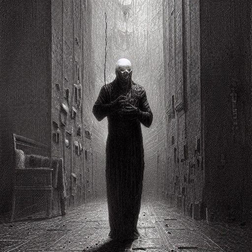 Hellish Pinhead Torture Scene in Horror Style