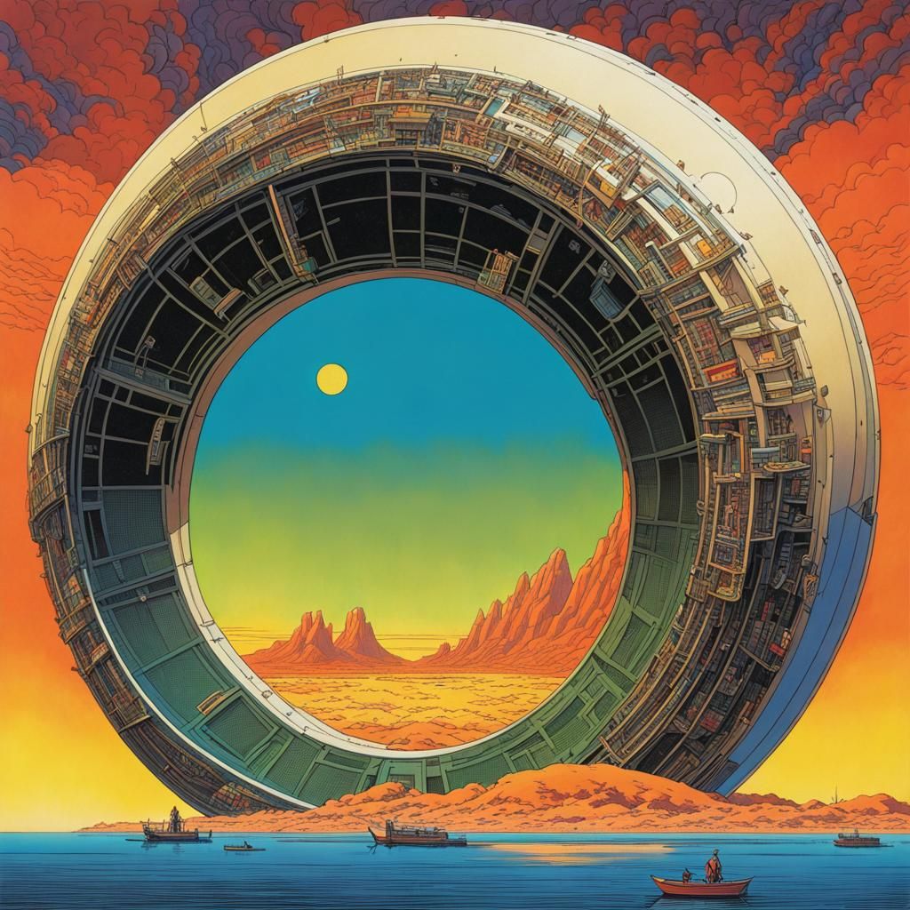 Moebius Style Sci-Fi Disc Cover