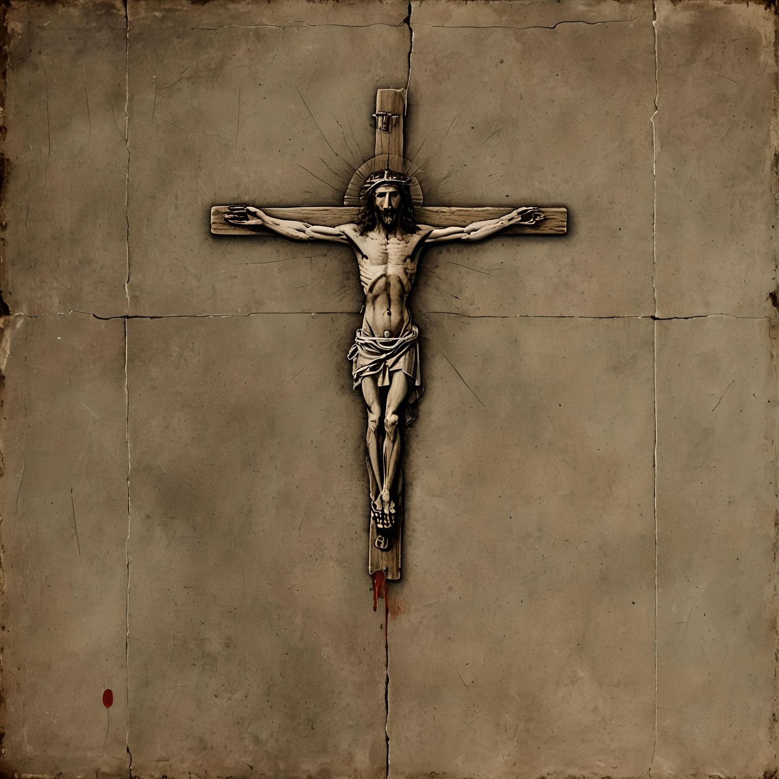 Shroud of Turin: Jesus's Blood Matte Painting